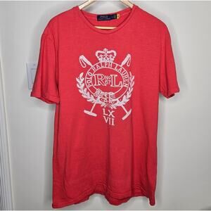 POLO by Ralph Lauren Graphic Muted Red T-Shirt Size Large